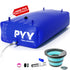 PYY Portable Water Bladder 264 Gallon for Truck Bed,Carrier Cart, Large Water Bob Bathtub Emergency Water Bladder for Outdoor RV Car Camping,Water Storage Bladder with Spigot,Overflow Kit-Black 1000L