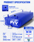 PYY Portable Water Bladder 264 Gallon for Truck Bed,Carrier Cart, Large Water Bob Bathtub Emergency Water Bladder for Outdoor RV Car Camping,Water Storage Bladder with Spigot,Overflow Kit-Black 1000L