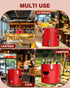 PYY Insulated Beverage Dispenser - Stainless Steel Hot and Cold Drink Water Coffee Carrier with Spigot Handle, Commercial Thermal Container for Chocolate Iced Juice Tea Milk Restaurant Party
