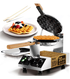 PYY Bubble Waffle Maker – 1500W Commercial Egg Puff Waffle Iron with a non-stick coating, 180° rotating design, a wooden handle, and a crumb tray, ideal for making Hong Kong round cones