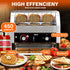 PYY Commercial Conveyor Toaster - Electric Industrial Belt Toasters Oven Heavy Duty Stainless Steel Tostadora Transportadora for Bun Bagel Bread Waffle Restaurant Buffet 450 Slices/Hour