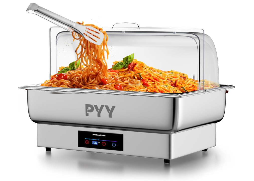 PYY Electric Chafing Dish, Roll Top Chafing Dish Buffet Set,Chaffing Server Set Chafer for Catering,Buffets
