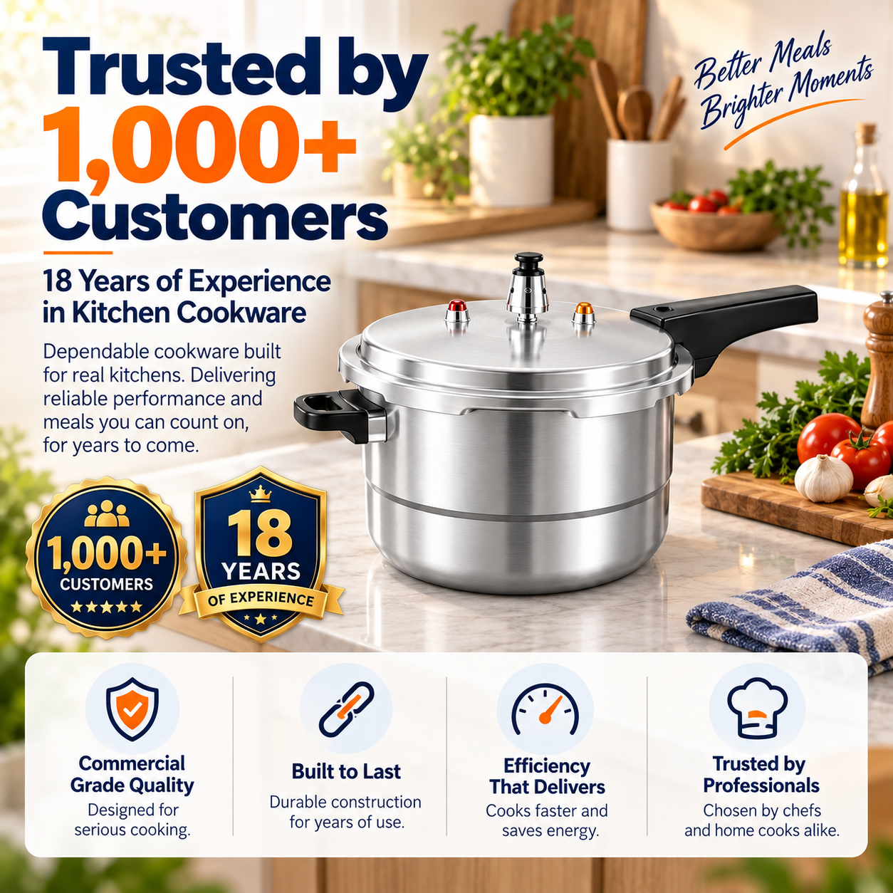 PYY Pressure Cooker,5.5 Quart Aluminum Stovetop Pressure Cooker with Steamer Rack,Gas and Induction Compatible for Commercial and household