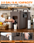 PYY Insulated Beverage Dispenser - Hot and Cold Drink Container with Handles, Thermal Drink Dispenser Cooler Server carrier For Commercial Catering Brown