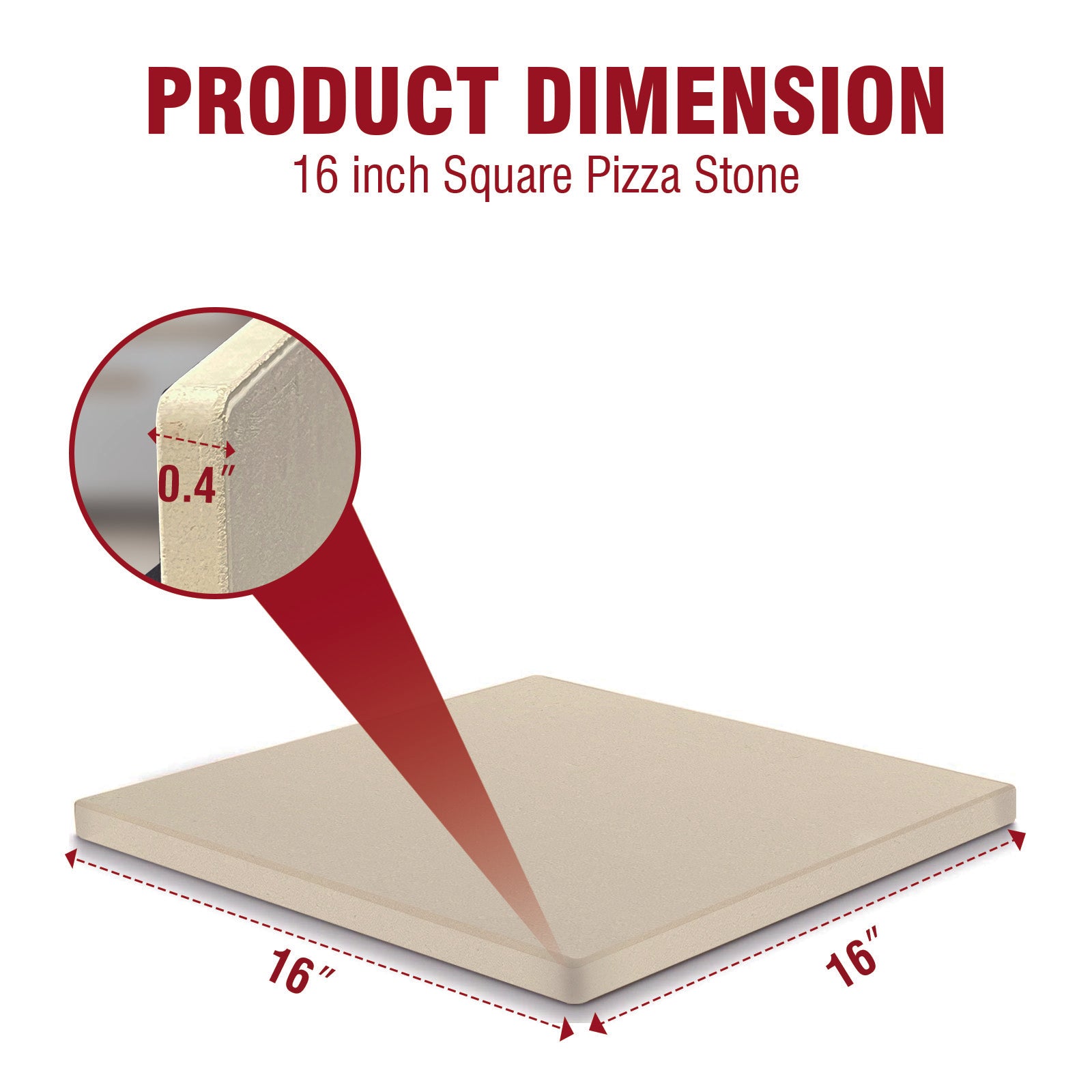 PYY Pizza Stone for 16 Inch Countertop Pizza Oven Electric Pizza Oven Commercial Pizza Oven