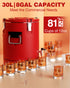 PYY Insulated Beverage Dispenser - Stainless Steel Hot and Cold Drink Water Coffee Carrier with Spigot Handle, Commercial Thermal Container for Chocolate Iced Juice Tea Milk Restaurant Party