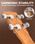 PYY Baritone Ukulele Mahogany Wood Ukuleles Music Instrument Kit with Digital Tuner, Strap, Gig Bag, 3 Picks, Extra Strings, Capo, for Adults Beginners Starter