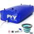 PYY Portable Water Bladder 87 Gallon for Truck Bed & Carrier Cart Water Bob Bathtub Emergency Water Bladder for Outdoor RV & Car Camping Water Storage Bladder with Spigots and Overflow Kit-Black 330L