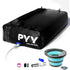 PYY Portable Water Bladder 87 Gallon for Truck Bed & Carrier Cart Water Bob Bathtub Emergency Water Bladder for Outdoor RV & Car Camping Water Storage Bladder with Spigots and Overflow Kit-Black 330L