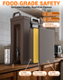 PYY Insulated Beverage Dispenser - Hot and Cold Drink Container with Handles, Thermal Drink Dispenser Cooler Server carrier For Commercial Catering Brown