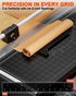 PYY Rotary Paper Cutter - Large Paper Cutter 24 Inch Cutting Length w/Measurement Grid Heavy Duty Self-Sharpening Blade Precision Trimmer for Poster Cardstock Cutting, Photo Trimming, Studio, Office