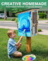 PYY Little Library Box Outdoor - Wooden Free Library Waterproof Roof Sided Acrylic Panels, 2 Layers, Outdoor Library Book Box For Community Book Sharing and Exchange, 15 * 11 * 21 Inch