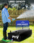 PYY Portable Water Bladder 87 Gallon for Truck Bed & Carrier Cart Water Bob Bathtub Emergency Water Bladder for Outdoor RV & Car Camping Water Storage Bladder with Spigots and Overflow Kit-Black 330L