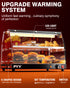 PYY Commercial Food Warmer Display - 2-Tier Adjustable Shelf Pastry Disaplay Case Pretzel Warmer Machine, Countertop Food Warmer with LED Lighting, for Hamburger, Pizza, Bread, Fried Chicken