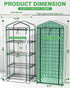 PYY Mini Indoor Greenhouse with Grow Light - Small Portable Outdoor Plant Green House Cabinet with Wheels, Thermometer, PE Tent Cover, 4 Dimmable 3 Color 2FT 36W LED Kit, 4 Tier Gardening Shelves
