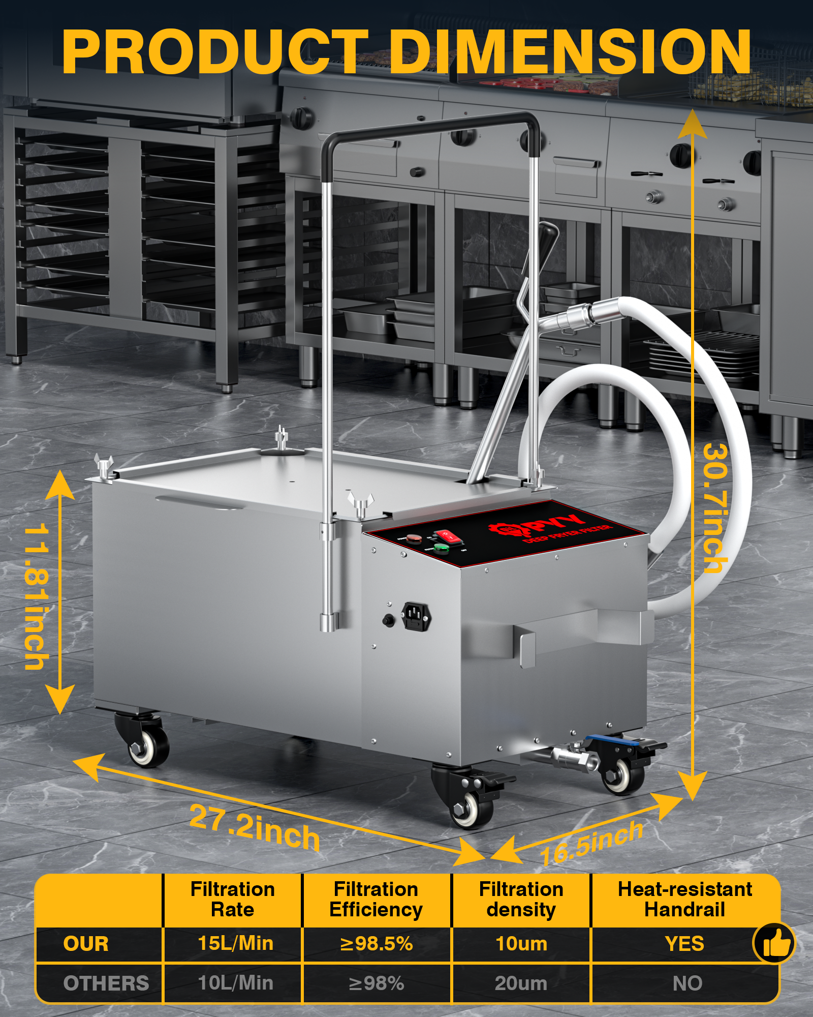 PYY Fryer Filter Machine With PYY Fryer Filter Paper
