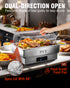 PYY Electric Chafing Dish, Roll Top Chafing Dish Buffet Set,Chaffing Server Set Chafer for Catering,Buffets