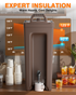 PYY Insulated Beverage Dispenser - Hot and Cold Drink Container with Handles, Thermal Drink Dispenser Cooler Server carrier For Commercial Catering Brown