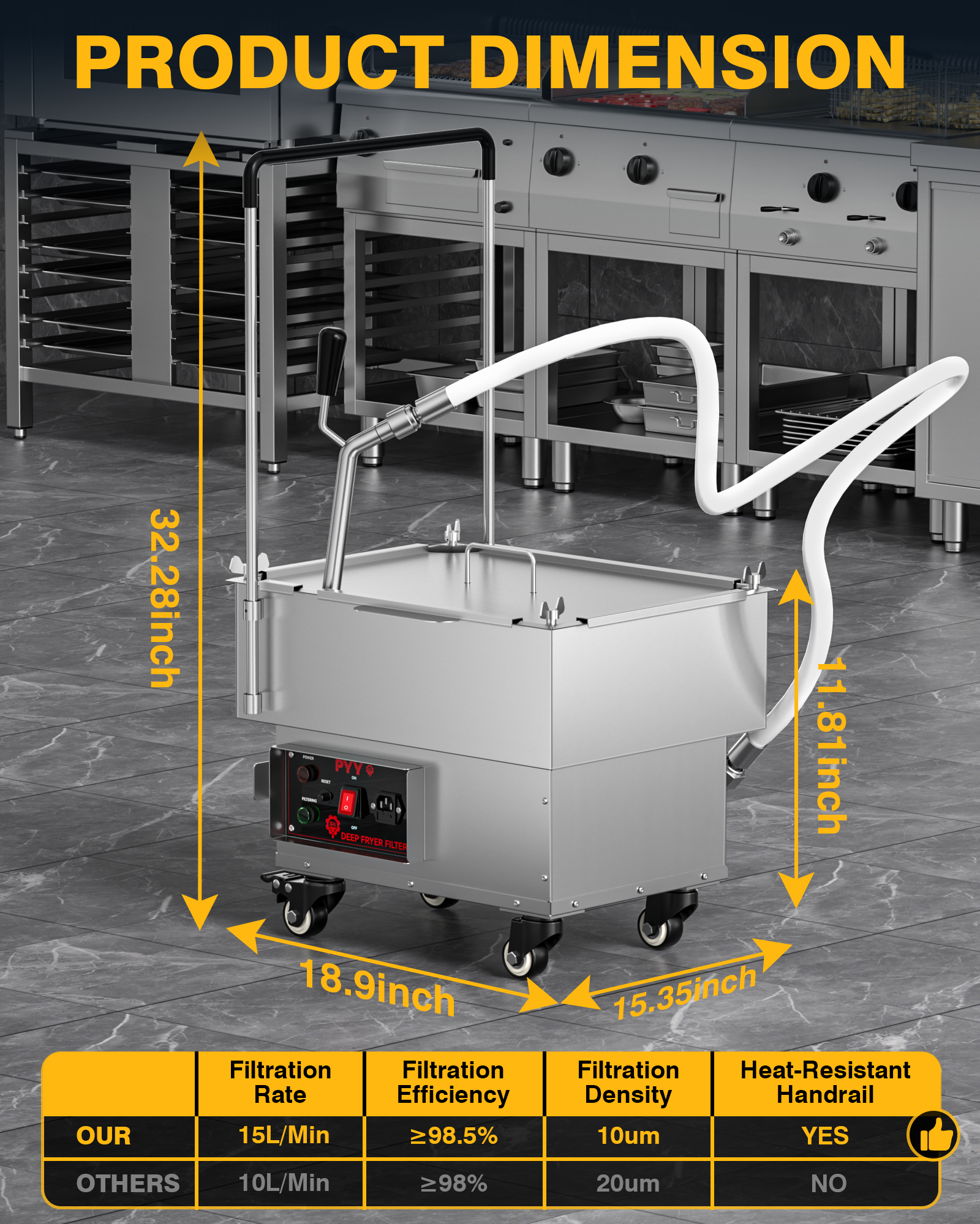 PYY Fryer Filter Machine With PYY Fryer Filter Paper