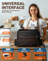 PYY Cash Register for Small Businesses - Electronic Commercial Caja Registradora para Negocio with Lock Cash Drawer Box, 48 Keys, 8 Digital Dual Display for Retail Restaurant Supermarket