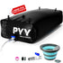 PYY Portable Water Bladder 143 Gallon for Truck Bed,Carrier Cart, Large Water Bob Bathtub Emergency Water Bladder for Outdoor RV & Car Camping,Water Storage Bladder with Spigot,Overflow Kit-Blue 540L