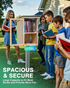 PYY Little Library Box Outdoor - Wooden Free Library Waterproof Roof Sided Acrylic Panels, 2 Layers, Outdoor Library Book Box For Community Book Sharing and Exchange, 15 * 11 * 21 Inch