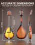 Mandolin Instrument - A Style 8-Strings Mandolin Musical Instrument 27 Inch Mandolins for Beginners Starter Kit with Gig Bag, Spare Strings, Digital Tuner, Capo, 3 Picks, Strap