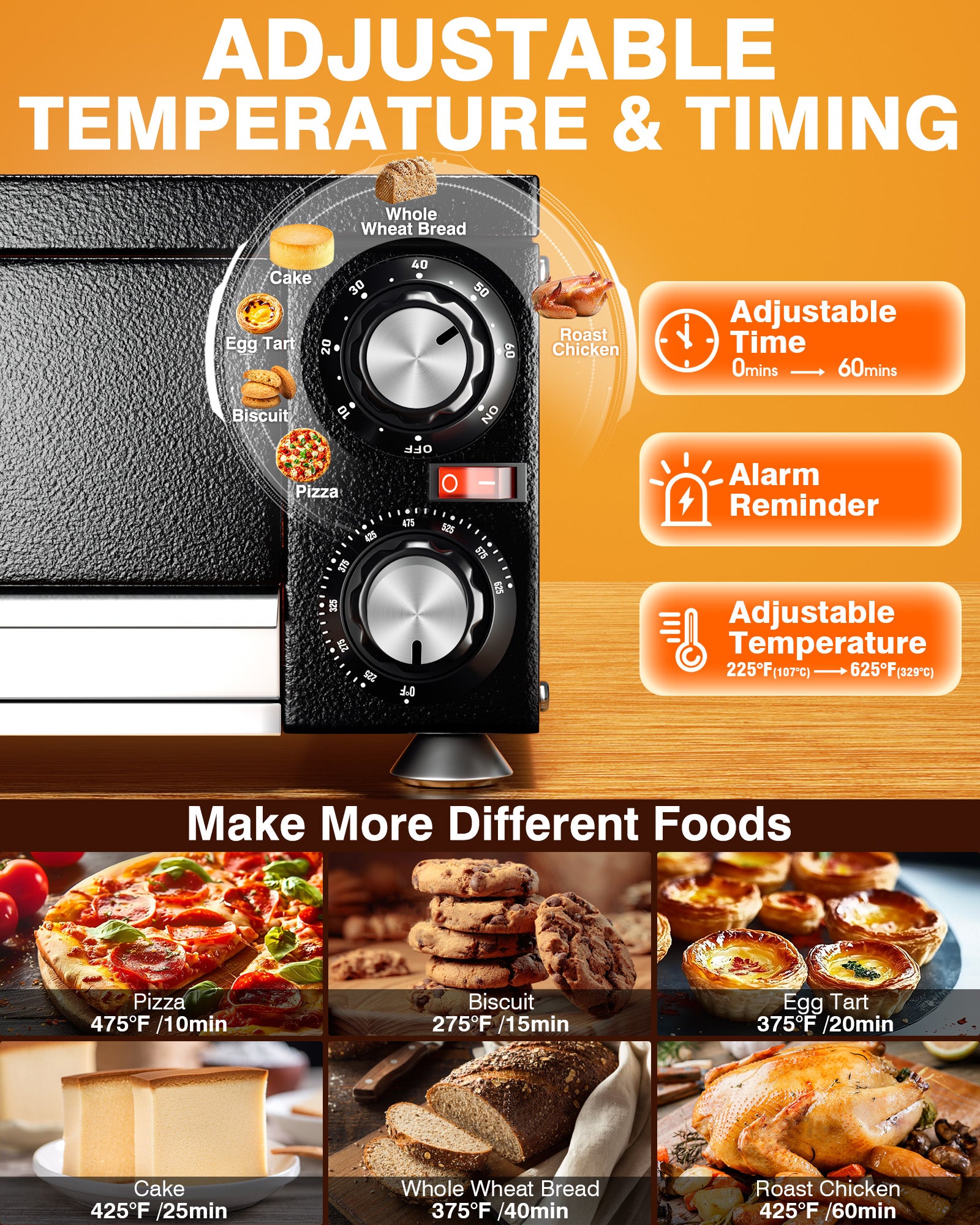 PYY Indoor Electric Pizza Oven - Countertop Pizza Maker Machine Commercial With Crumb Tray for Home 12in