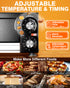 PYY Indoor Electric Pizza Oven - Countertop Pizza Maker Machine Commercial With Crumb Tray for Home 12in