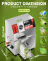 PYY Sugar Cane Juicer Machine - Commercial Countertop Electric 3-Rollers Sugarcane Juice Press Stainless Steel Washable Extractor, Guarapera de Caña de Azúcar Eléctrica w/ 2 Peelers, Brush, 600W
