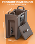 PYY Insulated Beverage Dispenser - Hot and Cold Drink Container with Handles, Thermal Drink Dispenser Cooler Server carrier For Commercial Catering Brown