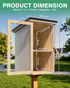 PYY Little Library Box Outdoor - Wooden Free Library Waterproof Roof Sided Acrylic Panels, 2 Layers, Outdoor Library Book Box For Community Book Sharing and Exchange, 15 * 11 * 21 Inch