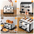PYY 4 Slices Toaster Commercial - 225 Slices/Hour 1800W Pop Up Wide Slots 1.57 inch Stainless Steel 6-Level Setting, with Removable Crumb Tray, Bread, Bagels, Breakfast, Texas Toast, Restaurant