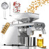 PYY Oil Press Machine - Automatic Electric Oil Maker for Home Commercial, 750W Cold & Hot Press Seeds Nuts Oil Expeller Press Mill, Stainless Steel Household Oil Maker for Peanuts
