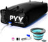 PYY Portable Water Bladder 264 Gallon for Truck Bed,Carrier Cart, Large Water Bob Bathtub Emergency Water Bladder for Outdoor RV Car Camping,Water Storage Bladder with Spigot,Overflow Kit-Black 1000L