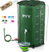 PYY Rain Water Collection Barrel - 132 Gallon Black Water Storage Tank with Spigot, Hose and Portable Bucket, Large Plastic Collapsible Rain Catcher Catchment System to Collect Rainwater from Gutter
