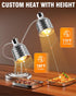 Commercial Food Warmer - 2-Head Electric Heating Lamp ETL Listed 500W Stainless Steel Food Warmer Lamp Catering Food Warming Lamp for Catering Kitchen Food Service Restaurant Buffet Cafeteria