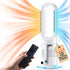 PYY Heater and Fan Combo - Bladeless Tower Fan and Heater Combo 90¡« Oscillating All Season Fan and Heater Combo w/ 8 Speeds, Heater Temp Control, 8H Timer, Quiet Heater Fan Combo for Indoor Use