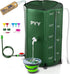 PYY Rain Water Collection Barrel - 53 Gallon Black Water Storage Tank with Spigot, Hose and Portable Bucket, Large Plastic Collapsible Rain Catcher Catchment System to Collect Rainwater from Gutter