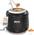 PYY Commercial Soup Kettle - Soup Warmers with Lid, Countertop Electric Soup Pot,Detachable Stainless Steel Insert Pot for Parties Restaurant Buffet Big Family, Black