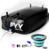 PYY Portable 105 Gallon Water Bladder - Truck Bed,Carrier Cart Large Water Bob Bathtub Emergency Water Bladders for Outdoor RV & Car Camping,Water Bladder Tank with Spigot,Overflow Kit-Black 400L