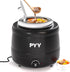 PYY Commercial Soup Kettle - Soup Warmers with Lid, Countertop Electric Soup Pot,Detachable Stainless Steel Insert Pot for Parties Restaurant Buffet Big Family, Black