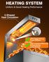 PYY French Fry Warmer - Commercial Food Heat Lamp 600W Food Warmer Light,Free-Standing Warming Dump Station Countertop Fries Food Warmer for Chips Churros Buffet Kitchen Restaurants