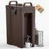 PYY Insulated Beverage Dispenser - Hot and Cold Drink Container with Handles, Thermal Drink Dispenser Cooler Server carrier For Commercial Catering Brown