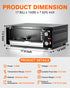 PYY Indoor Electric Pizza Oven - Countertop Pizza Maker Machine Commercial With Crumb Tray for Home 12in