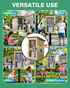 PYY Little Library Box Outdoor - Wooden Free Library Waterproof Roof Sided Acrylic Panels, 2 Layers, Outdoor Library Book Box For Community Book Sharing and Exchange, 15 * 11 * 21 Inch