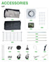 PYY Mini Indoor Greenhouse with Grow Light - 5 Tier Gardening Shelves Small Portable Outdoor Plant Green House Cabinet with Wheels, 600D Oxford Tent Cover, 60W PPFD T8 LED, Timer, Thermometer