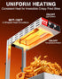 PYY French Fry Warmer - Upgrade Commercial Food Heat Lamp Fry Dump Station Chip Warmer Food Warmer Adjustable Height Temp 86°F-156°F Countertop Freestanding Food Truck Restaurant Buffet
