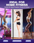 Dance Pole for Home - Adjustable & Portable Dancing Pole for Gym Studio Pub, Chrome Finish, Spinning & Static Modes, No Drilling Required, Remote LED Lights, Fits 88"-108" Ceilings, 45mm, Black