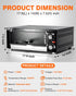 PYY Indoor Electric Pizza Oven - Countertop Pizza Maker Machine Commercial With Crumb Tray for Home 12in